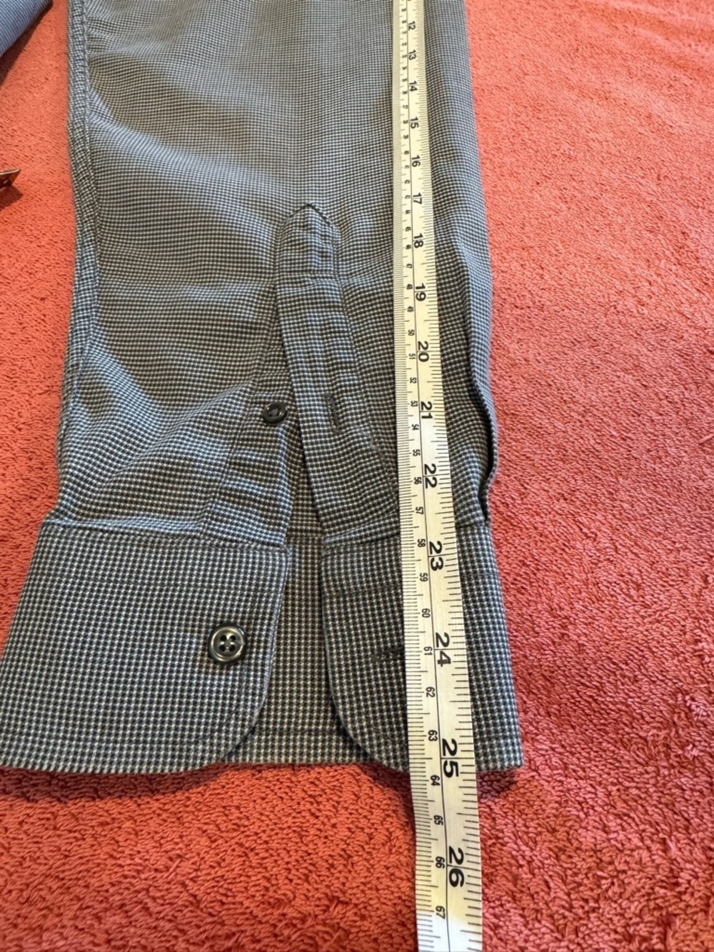 Stafford Men's Long-Sleeve Button-Up Shirt in Steel Gray - Picture 7 of 8